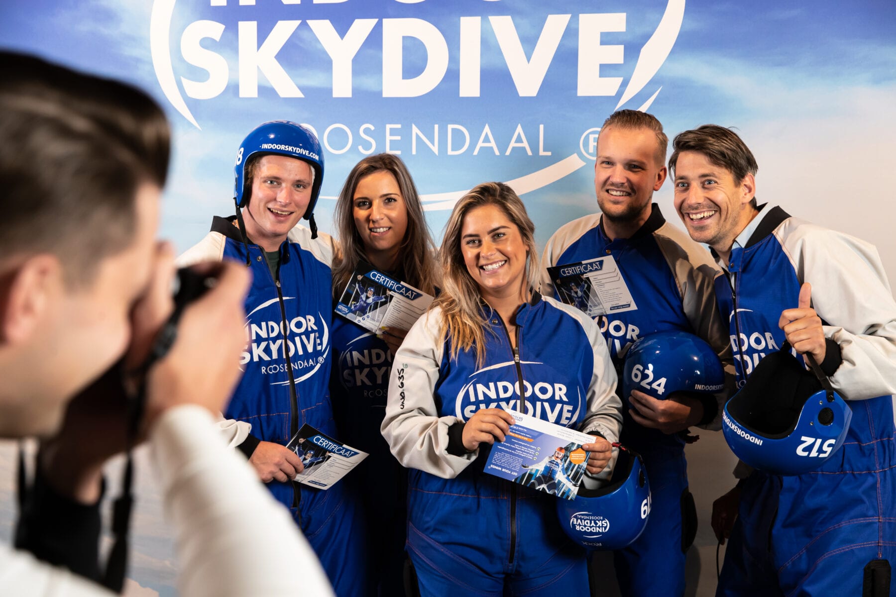 Indoor skydiven groepen